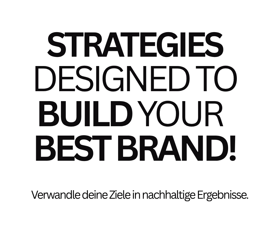 Clipping Strategien für erfolgreichen Markenaufbau Grafik mit dem englischen Slogan „Strategies designed to build your best brand“ und einer Botschaft zu nachhaltigen Ergebnissen