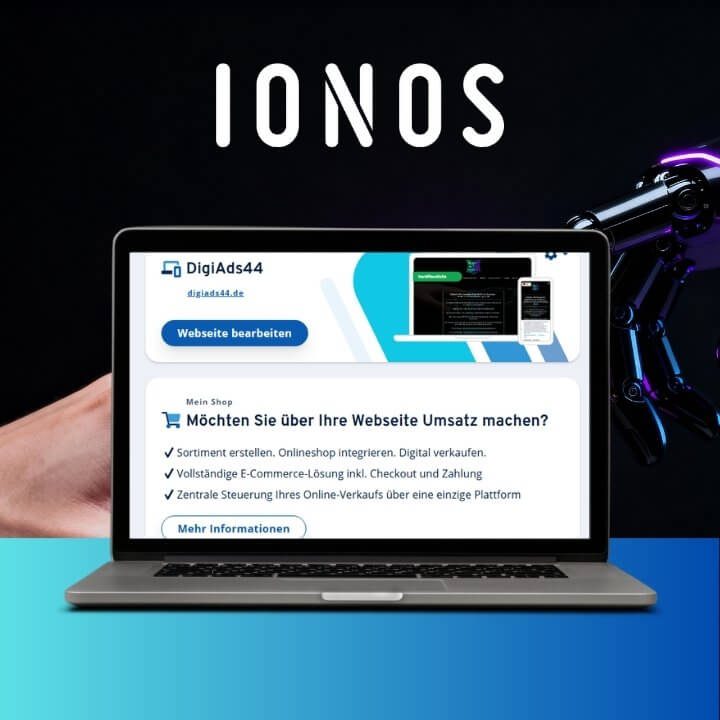 Günstige Homepage Lösung IONOS: Umsatz steigern mit DigiAds44
