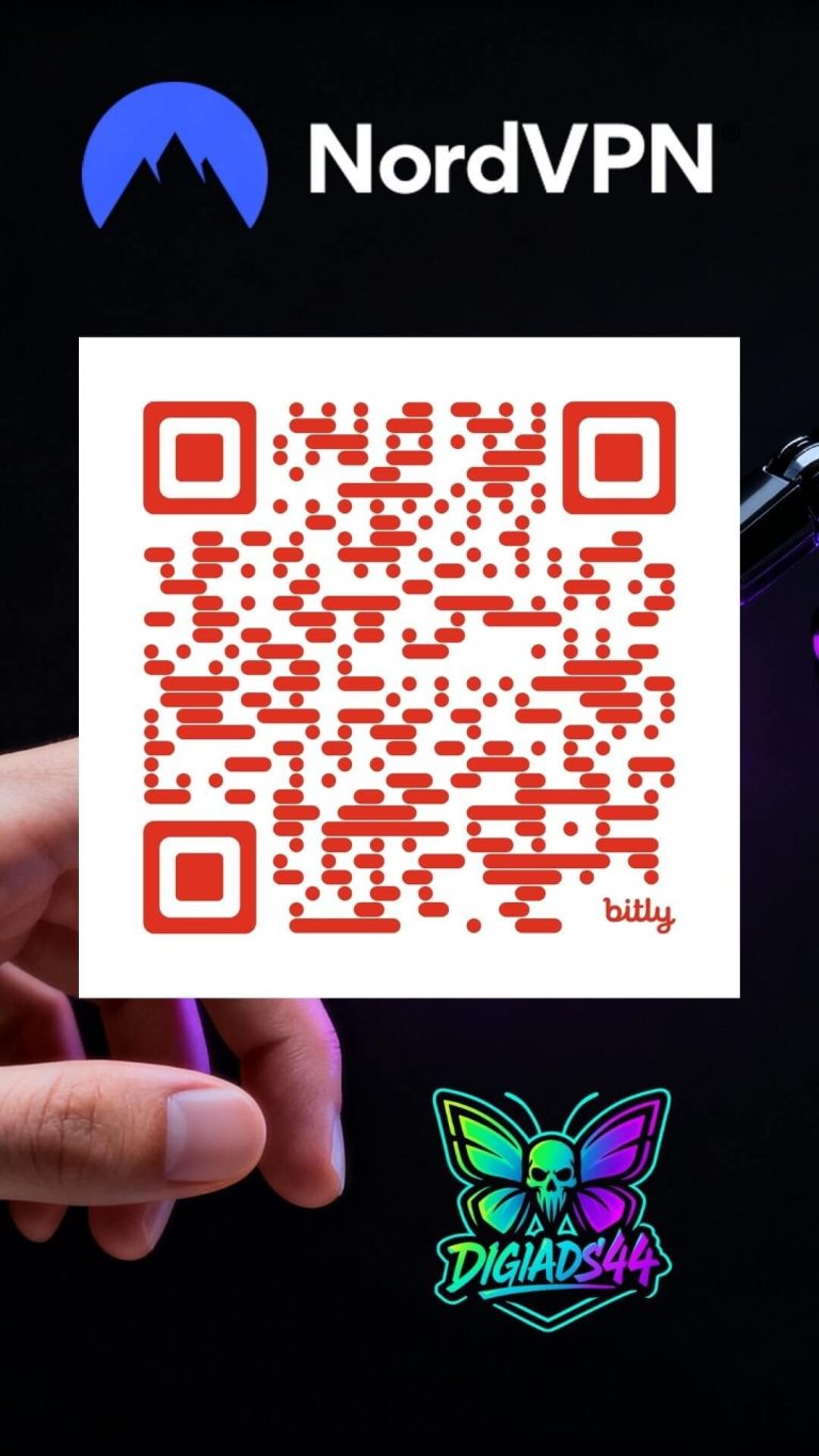 NordVPN QR-Code mit DigiAds44-Logo