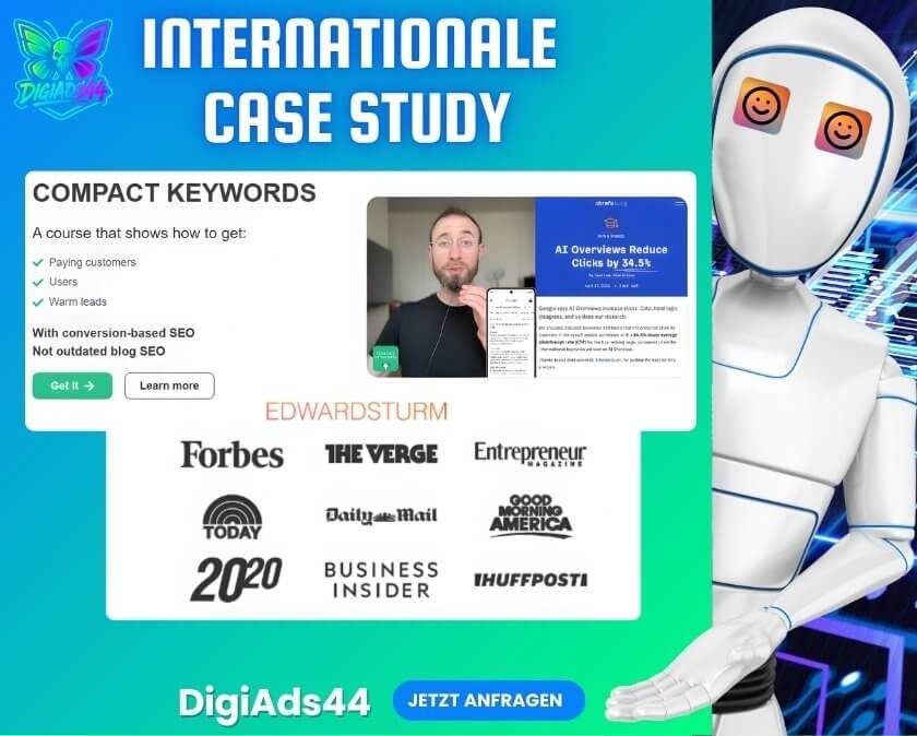 Internationale Case Study bei Compact Keywords. SEO für Kunden und Leads von Edward Sturm