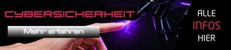 DigiAds44 Cybersicherheit Promotion mit neon Roboter und Info-Link
